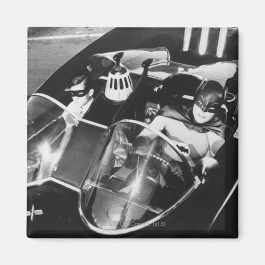 Aimant Robin et Batman en Batmobile (Devant)