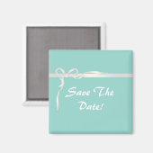 Aimant Robin's Egg Blue Jewelry Box avec ruban blanc (Recto/Verso)