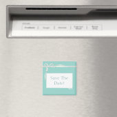 Aimant Robin's Egg Blue Jewelry Box avec ruban blanc (In Situ (Lave-vaisselle))