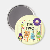 Aimant Robot 2e chemises et cadeaux d'anniversaire (Recto/Verso)