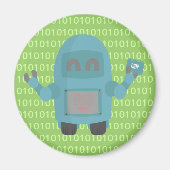 Aimant Robot aime les puces informatiques (Devant)