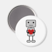 Aimant Robot avec coeur (Recto/Verso)