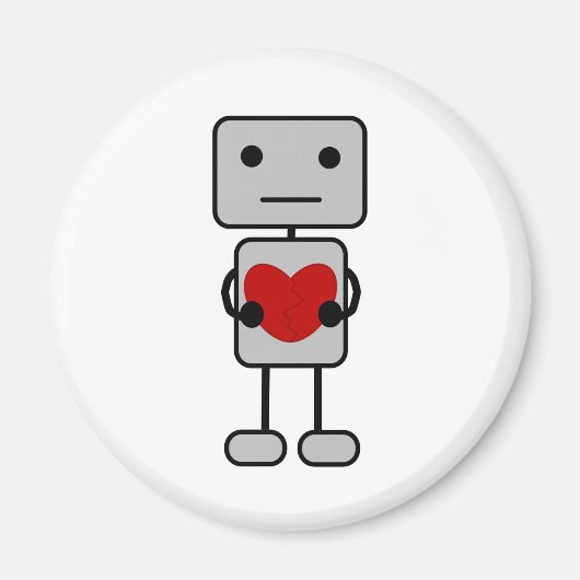 Aimant Robot avec coeur (Devant)