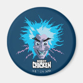Aimant Robot chicken Scientist Head Graphic (Devant)