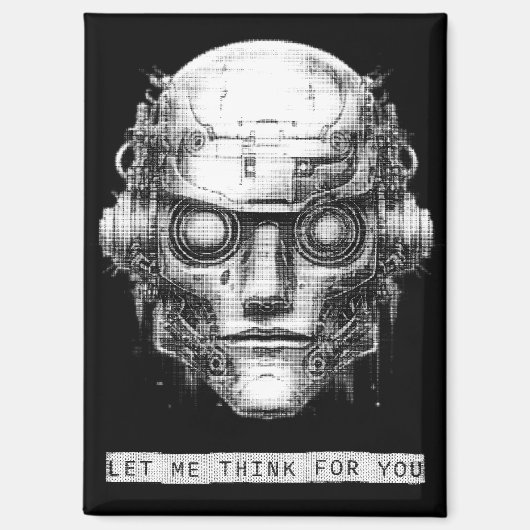 Aimant Robot Cyberpunk de contrôle mental (Recto)