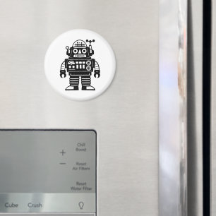 Aimant Robot Inspiré du Milieu du Siècle Rétro