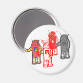 Aimant robot quatre (Recto/Verso)