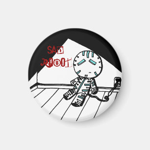 Aimant robot triste