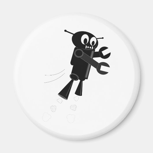 Aimant Robot volant noir (Devant)