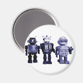 aimant robots bleus (Recto/Verso)