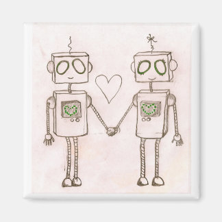 aimant "Robots in love"