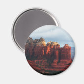 Aimant Roche à café nuageux à Sedona Arizona (Recto/Verso)
