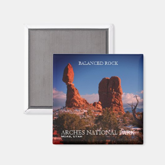Aimant Roche Balancée, Parc National Des Arches, Moab, Ut (Recto/Verso)