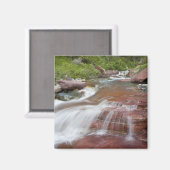 Aimant Roche rouge dans le ruisseau Baring dans le Glacie (Recto/Verso)