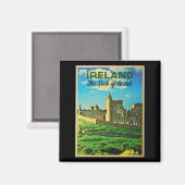 Aimant Rocher De Cachel D'Irlande vintage (Recto/Verso)