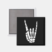 Aimant Rocher sur squelette Signe main - Hallowee minimal (Recto/Verso)