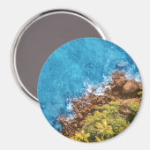 Aimant Rochers dans la mer, vue au-dessus 1 (Recto/Verso)