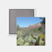 Aimant Rochers rouges et cactus I (Recto/Verso)