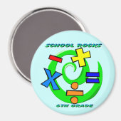 Aimant Roches de 6e année - Symboles mathématiques (Recto/Verso)