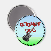 Aimant Roches de retraite avec cadre noir (Recto/Verso)