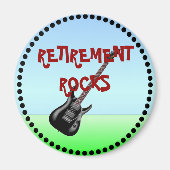 Aimant Roches de retraite avec cadre noir (Devant)