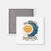 Aimant Rochester New York 2024 Éclipse solaire totale Avr (Recto/Verso)