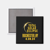 Aimant Rochester Ny Solar Eclipse 2024 Total Éclips Solai (Recto/Verso)