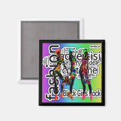 Aimant Rock Black Girls (Recto/Verso)