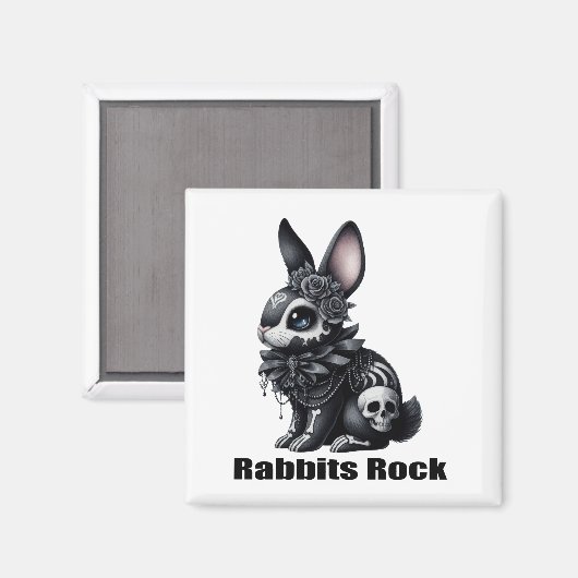 Aimant Rock lapin (Recto/Verso)
