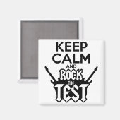 Aimant Rock Le Jour De Test Enseignant Test Idea School (Recto/Verso)