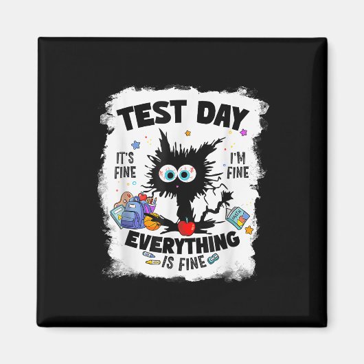 Aimant Rock Le Jour Test Test Cat Son Amende (Devant)