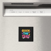 Aimant Rock Le Test Motivational Test Day Pour Enseignant (In Situ (Lave-vaisselle))
