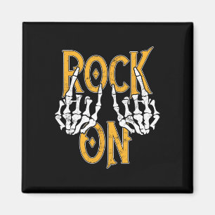 Aimant Rock On Skeleton Mains Rock Et Roll Metal Concert