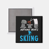 Aimant Rock Paper Scissors Nothing Beats Skiing _1 (Recto/Verso)