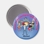 Aimant Rock Star Boys Band Anniversaire (Recto/Verso)