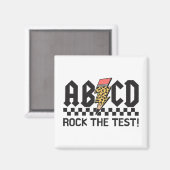 Aimant Rock The Test Abcd Test Day Enseignants Garçons Fi (Recto/Verso)