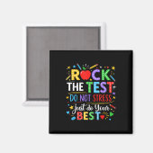 Aimant Rock The Test Day Test Day Funny Enseignant Hommes (Recto/Verso)