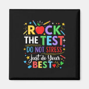Aimant Rock The Test Day Test Day Funny Enseignant Hommes