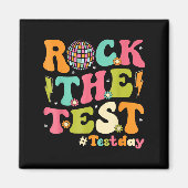 Aimant Rock The Test Testing Day Retro Motivational Teach (Devant)