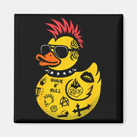 Aimant Rock Yellow Rubber Duck Men Women Kids Funny Duck (Devant)