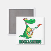 Aimant rockasaurus rock n roll dinosaur dino (Recto/Verso)