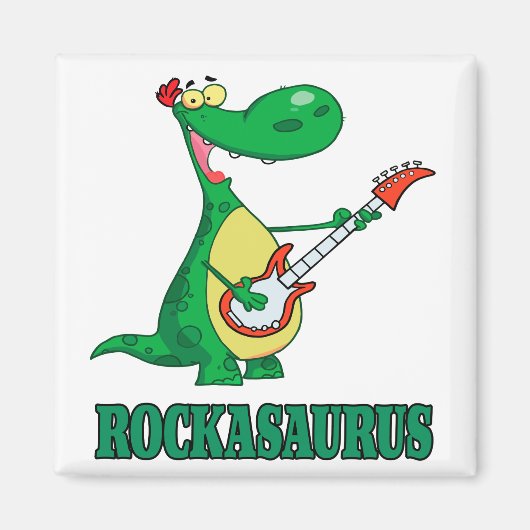 Aimant rockasaurus rock n roll dinosaur dino (Devant)