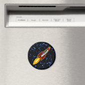Aimant Rocket Retro - Customisé (In Situ (Lave-vaisselle))