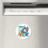 Aimant Rocket Ship 2e Anniversaire T-shirts et cadeaux (In Situ (Lave-vaisselle))