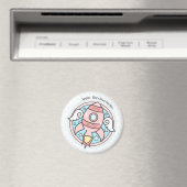 Aimant Rocketship fille rose (In Situ (Lave-vaisselle))