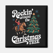 Aimant Rockin’ Around The Cowboy Christmas Tree Western X (Devant)