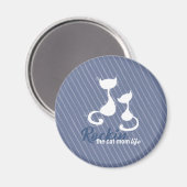Aimant Rockin la vie de maman de chat (Recto/Verso)