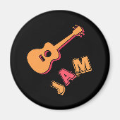 Aimant Rocking Guitar, Music Jam Style, Orange et Red Art (Devant)