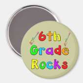Aimant Rocks de 6e année (Recto/Verso)