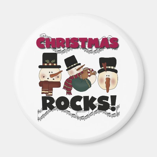 Aimant Rocks de Noël des neigeurs (Devant)